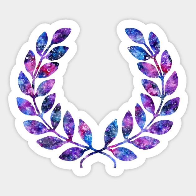 Galaxy laurel wreath Sticker by runlenarun